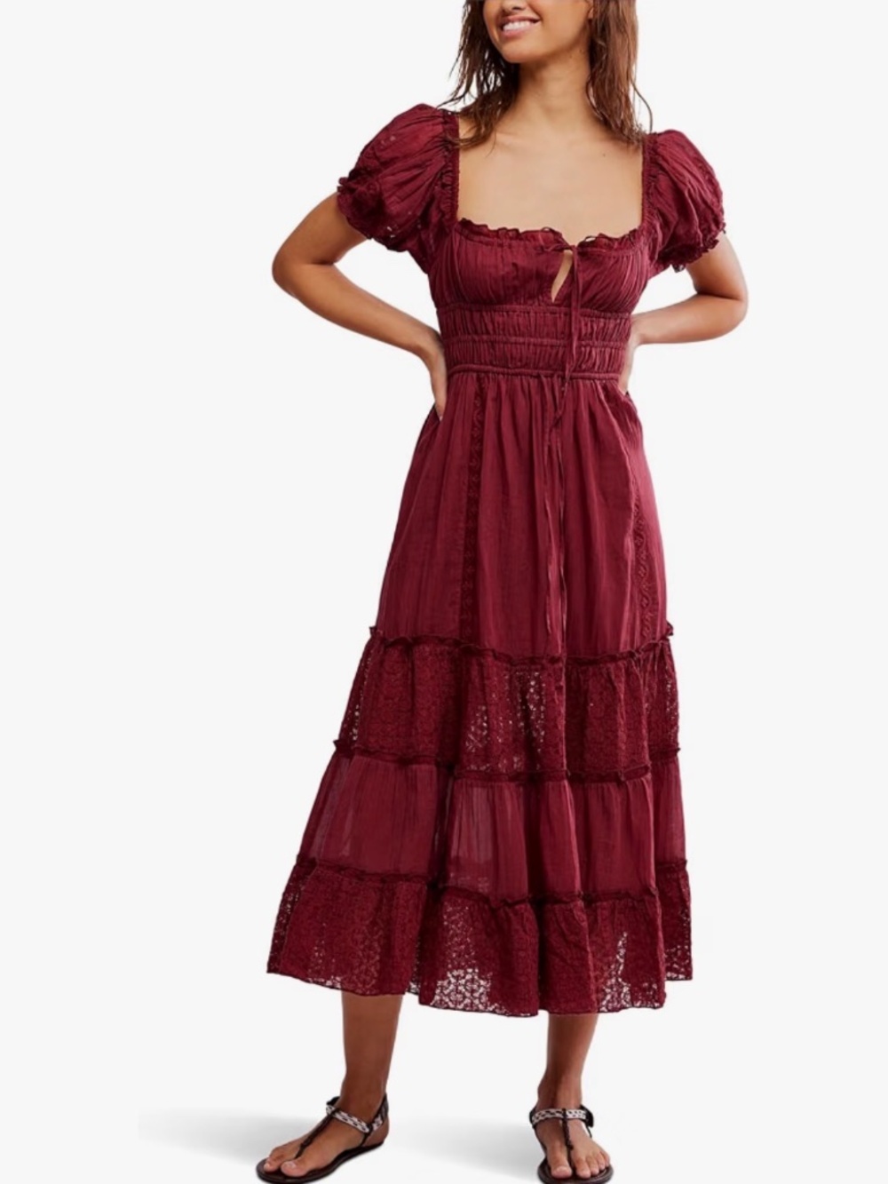 Free People Women's Falling Sun Midi Dress